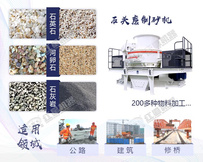 把石头粉碎成沙应用领域更广泛